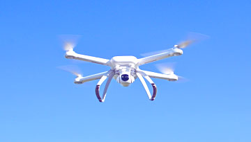 public safety white drone with camera